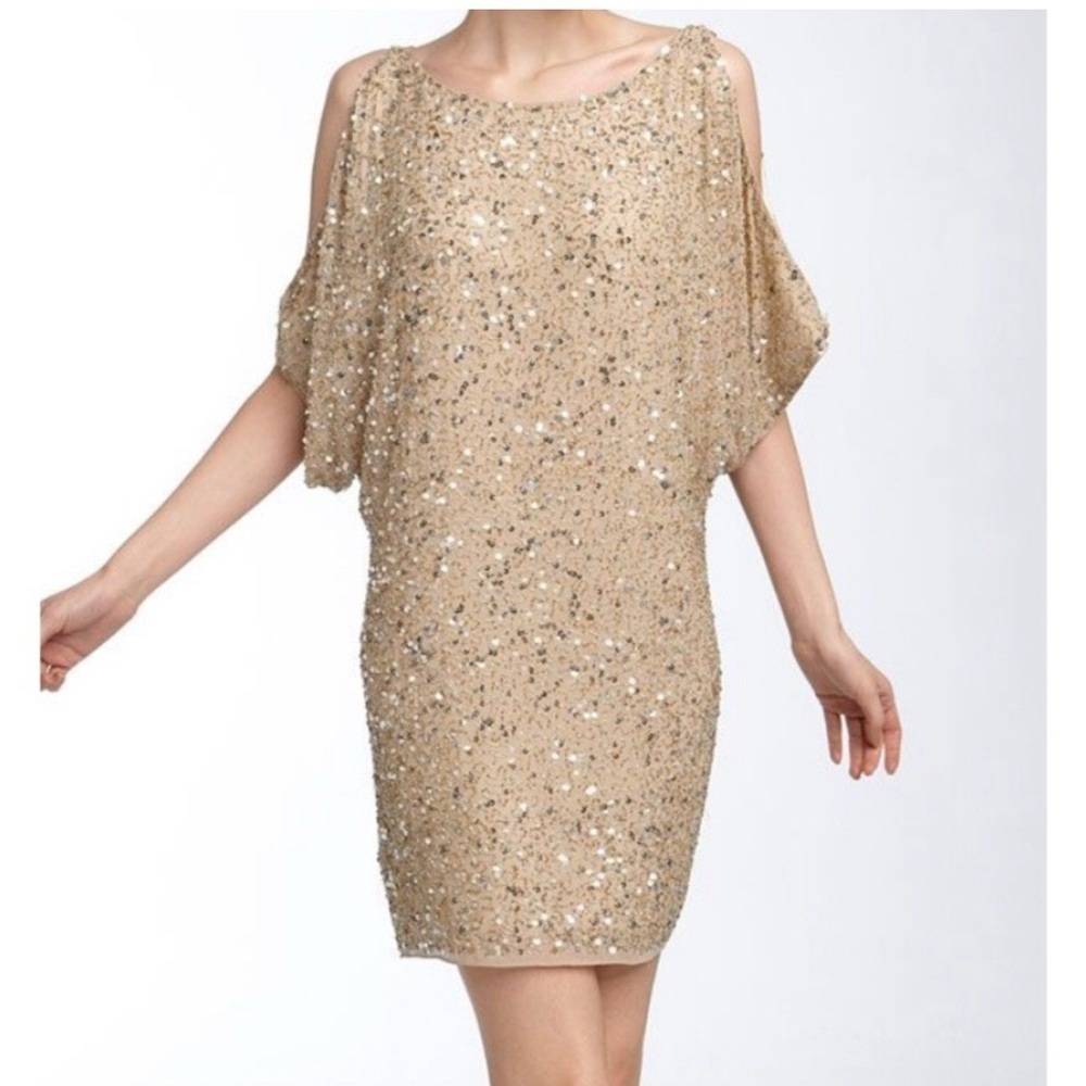 Adian Mattox Gold Dress Size 6